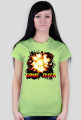 Pixel art –  game over i wybuch, t-shirt damski (różne kolory)