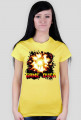 Pixel art –  game over i wybuch, t-shirt damski (różne kolory)