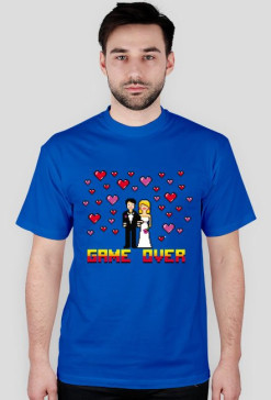 Pixel art – game over t-shirt na wieczór kawalerski (różne kolory)