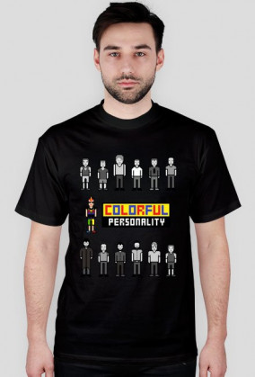 Pixel art – colorful personality – kolorowa osobowość (t-shirt, różne kolory)
