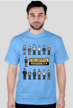 Pixel art – colorful personality – kolorowa osobowość (t-shirt, różne kolory)