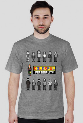 Pixel art – colorful personality – kolorowa osobowość (t-shirt, różne kolory)