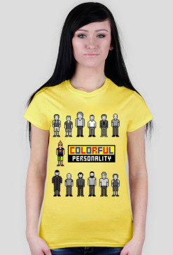 Pixel art – colorful personality – kolorowa osobowość (t-shirt damski, różne kolory)