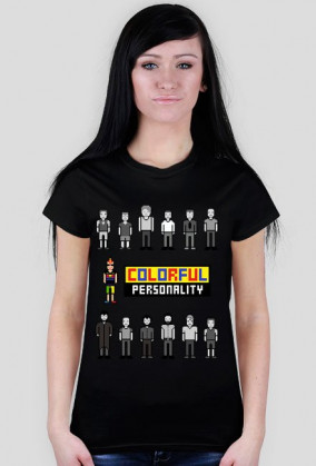 Pixel art – colorful personality – kolorowa osobowość (t-shirt damski, różne kolory)