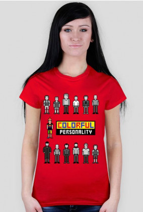 Pixel art – colorful personality – kolorowa osobowość (t-shirt damski, różne kolory)