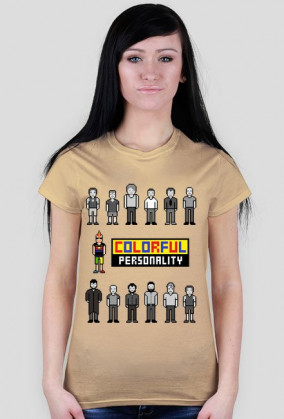 Pixel art – colorful personality – kolorowa osobowość (t-shirt damski, różne kolory)