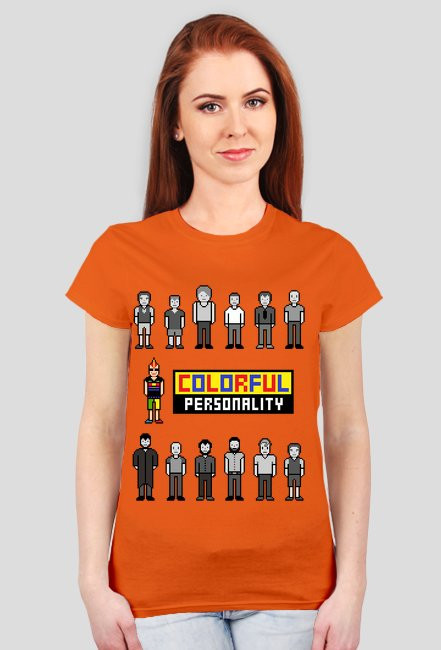 Pixel art – colorful personality – kolorowa osobowość (t-shirt damski, różne kolory)