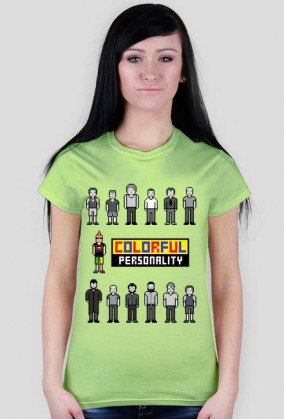 Pixel art – colorful personality – kolorowa osobowość (t-shirt damski, różne kolory)