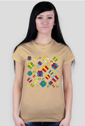 Pixel art – prezenty świąteczne t-shirt (różne kolory)