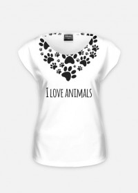 I Love Animals - Koszulka damska