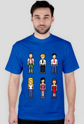 Pixel art – pikselowane ludziki t-shirt (różne kolory)