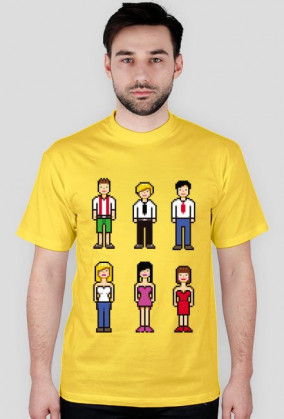 Pixel art – pikselowane ludziki t-shirt (różne kolory)