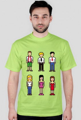 Pixel art – pikselowane ludziki t-shirt (różne kolory)