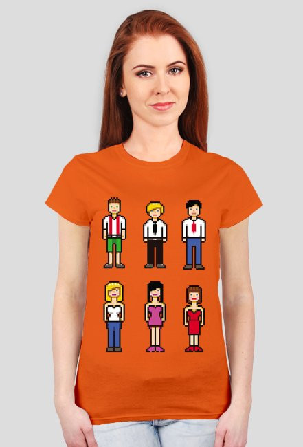 Pixel art – pikselowane ludziki t-shirt (różne kolory)