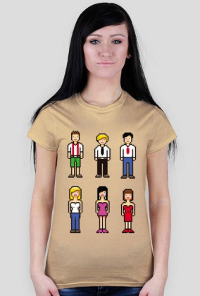 Pixel art – pikselowane ludziki t-shirt (różne kolory)