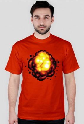 Pixel art – retro eksplozja z pikseli na koszulce
