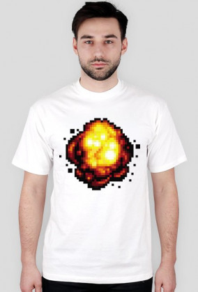 Pixel art – retro eksplozja z pikseli na koszulce