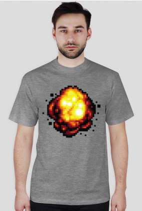 Pixel art – retro eksplozja z pikseli na koszulce