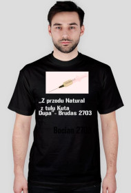 Koszulka z przodu natural z tylu kuta dupa