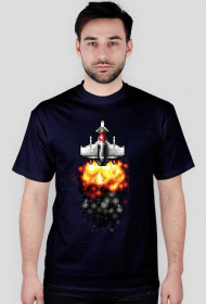 Pixel art – statek kosmiczny, t-shirt