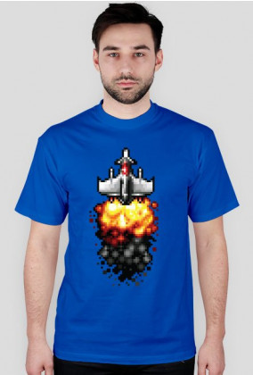 Pixel art – statek kosmiczny, t-shirt