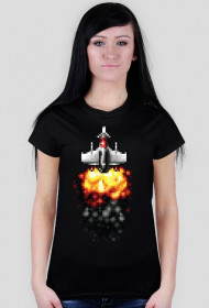 Pixel art – statek kosmiczny, t-shirt