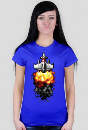 Pixel art – statek kosmiczny, t-shirt