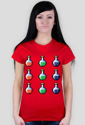 Pixel art – magiczne fiolki, t-shirt