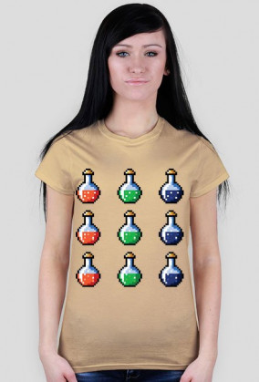 Pixel art – magiczne fiolki, t-shirt