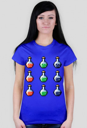 Pixel art – magiczne fiolki, t-shirt
