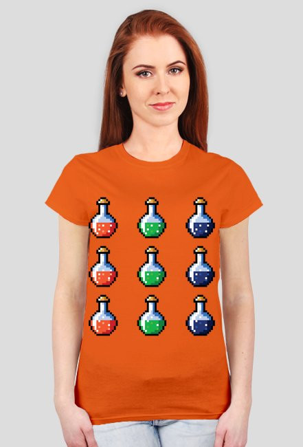 Pixel art – magiczne fiolki, t-shirt