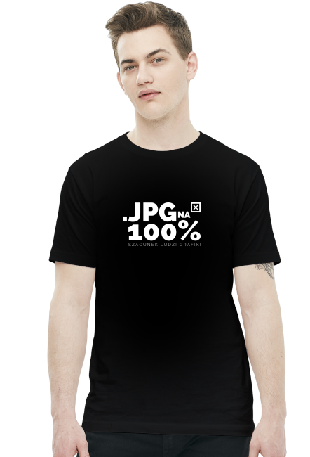 Koszulka - JPG na 100% - szacunek ludzi grafiki  - koszulki informatyczne, koszulki dla programisty i informatyka