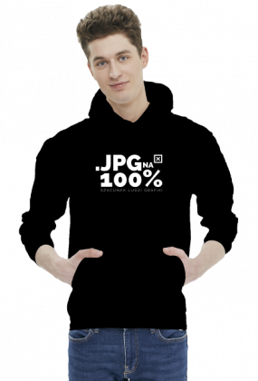 Bluza z kapturem - JPG na 100% - szacunek ludzi grafiki  - koszulki informatyczne, koszulki dla programisty i informatyka