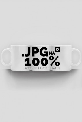 Kubek - JPG na 100% - szacunek ludzi grafiki  - koszulki informatyczne, koszulki dla programisty i informatyka