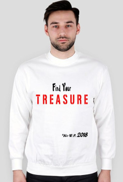 Bluza męska "Find Your TREASURE", biała