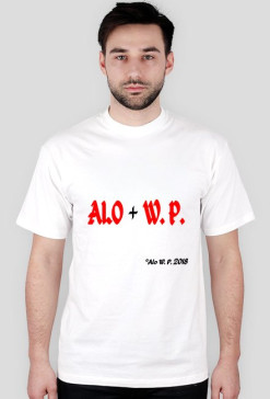 Koszulka męska "Alo W. P.", biała