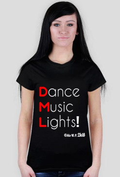 Koszulka damska "Dance...", czarna