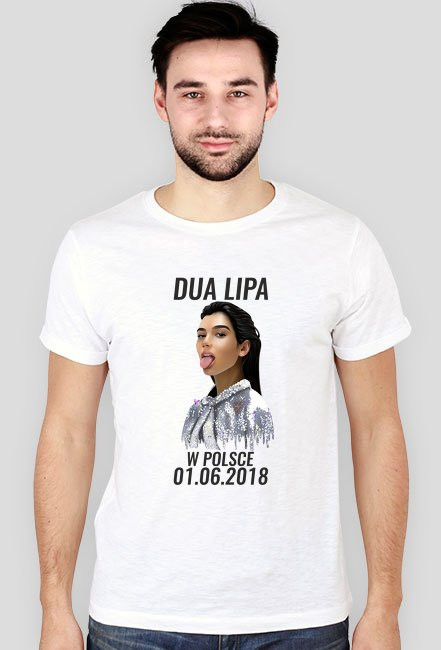 Dua Lipa w Polsce - Koszulka Męska