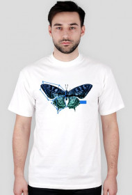 Construct T-shirt Koszulka męska Zwierzęta Motyl Blue