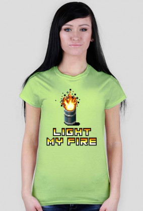 Pixel art – light my fire, t-shirt