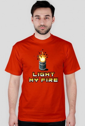 Pixel art – light my fire, t-shirt