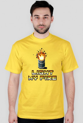 Pixel art – light my fire, t-shirt