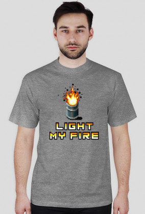 Pixel art – light my fire, t-shirt