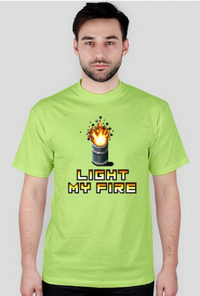 Pixel art – light my fire, t-shirt