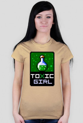 Pixel art – toxic girl – koszulka dla dziewczyny z charakterem