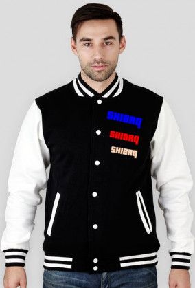 Bluza męska baseballówka z napisami i grafiką