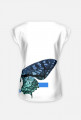Construct T-shirt Koszulka Bluzka damska Zwierzęta Motyl Blue