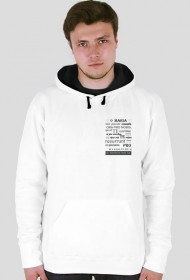 Biała bluza z kapturem Latin