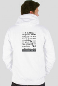 Biała bluza z kapturem Latin