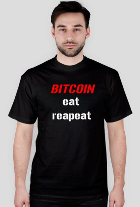 T-shirt BITCOIN eat repeat